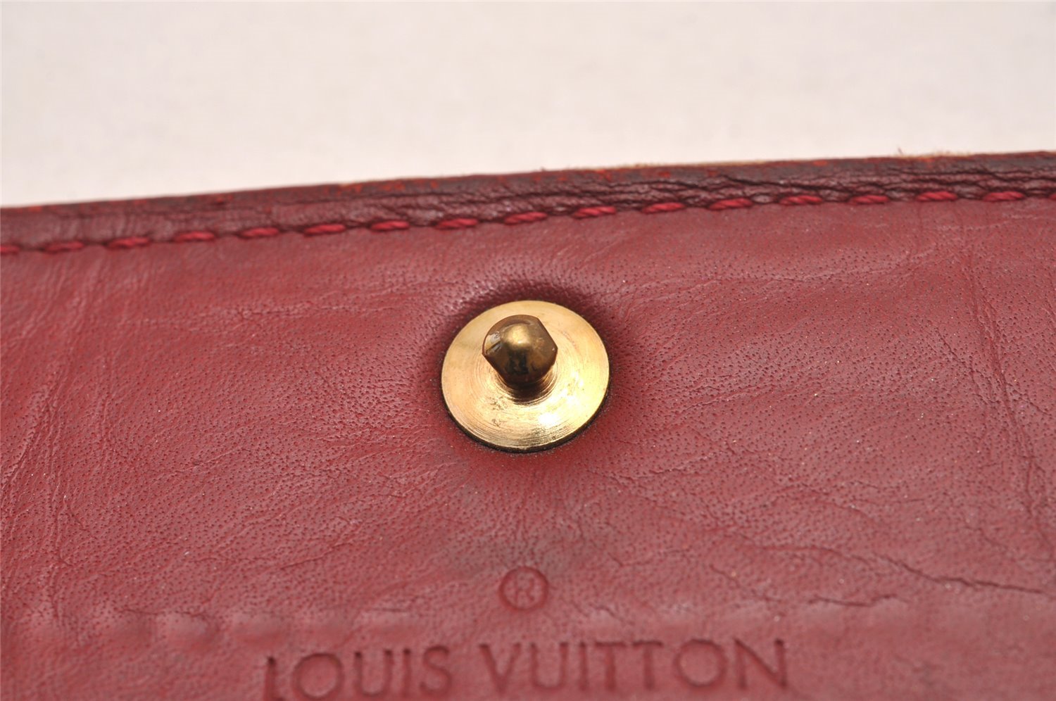 Authentic Louis Vuitton Vernis Portefeuille Sarah Wallet Red M93530 LV 0666J