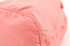 Authentic PRADA Nylon Tessuto Leather Drawstring Hand Bag Pouch Purse Pink 0666K