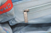 Authentic CHANEL New Travel Line Shoulder Tote Bag Nylon Leather Blue 0668J