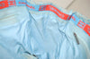 Authentic CHANEL New Travel Line Shoulder Tote Bag Nylon Leather Blue 0668J