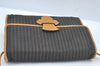 Authentic FENDI Pequin Shoulder Cross Bag Purse Canvas Leather Brown Black 0671J