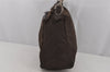 Authentic GUCCI Bamboo 2Way Shoulder Hand Bag Purse Nylon Leather Brown 0672K