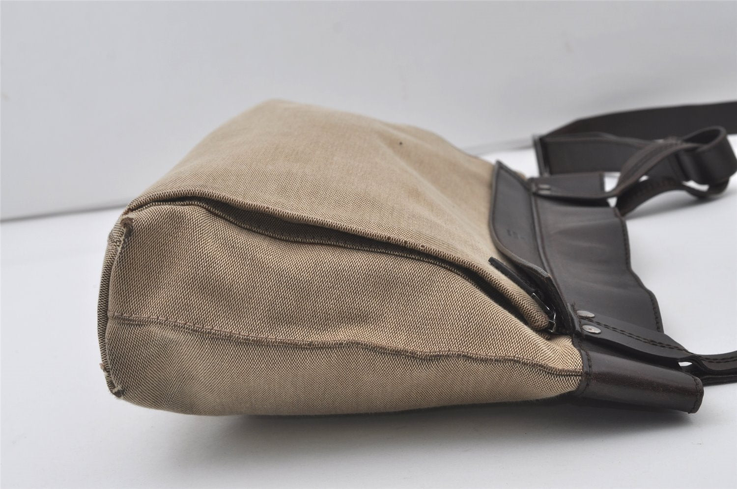 Authentic GUCCI Shoulder Cross Body Bag GG Canvas Leather 106302 Brown 0673J