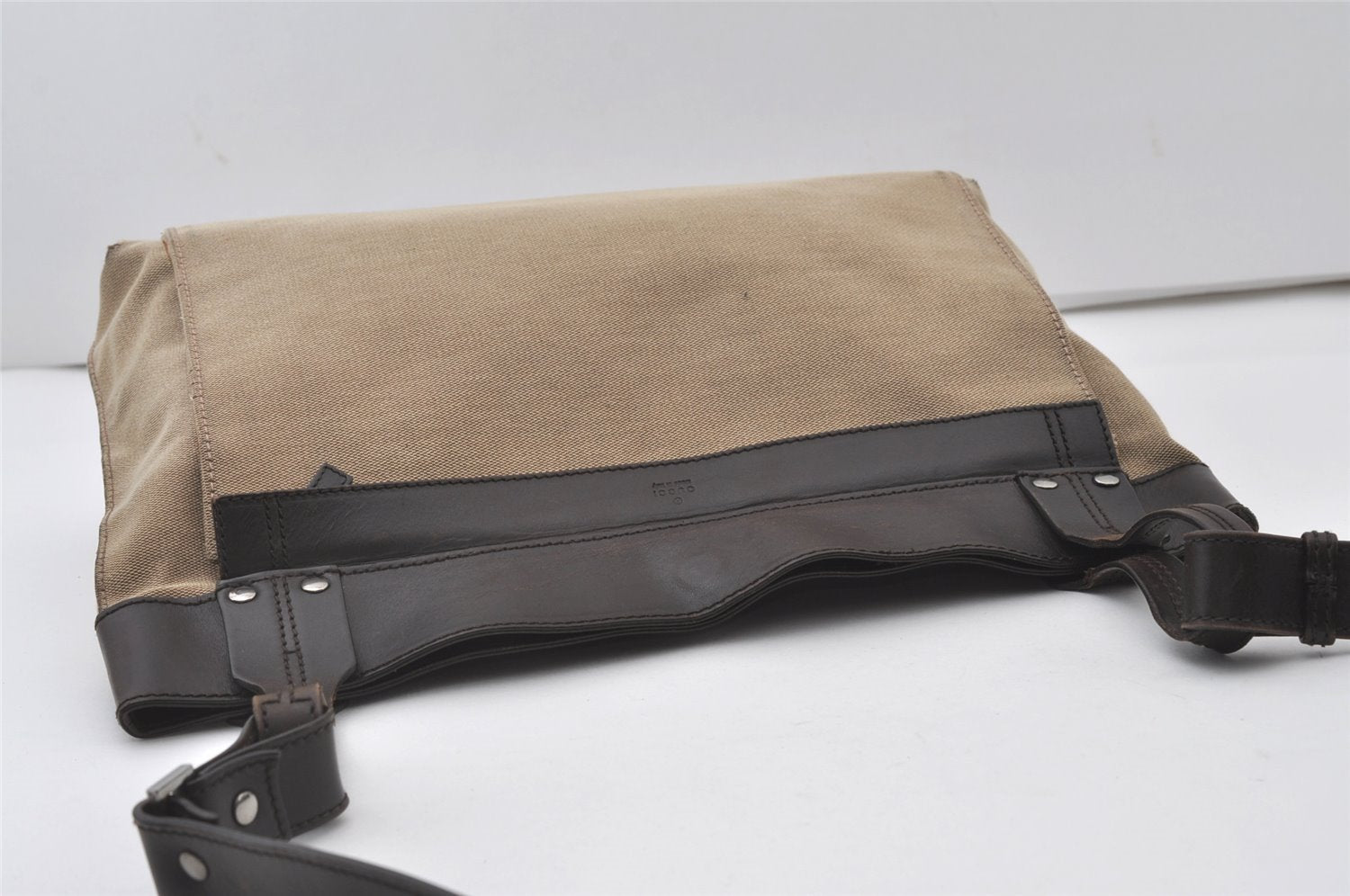 Authentic GUCCI Shoulder Cross Body Bag GG Canvas Leather 106302 Brown 0673J