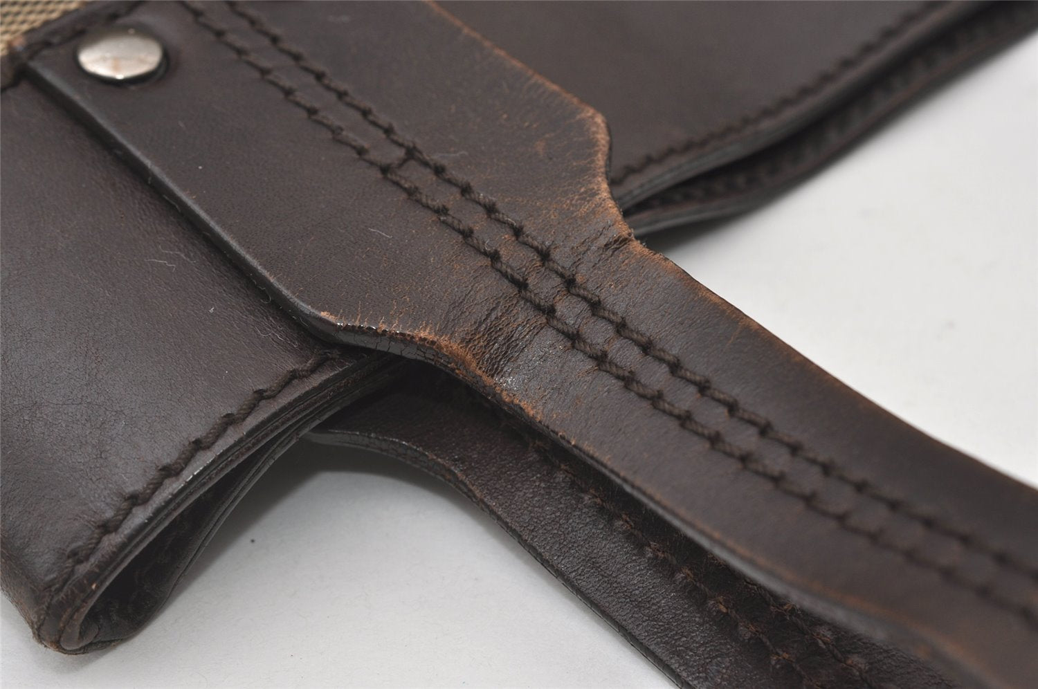 Authentic GUCCI Shoulder Cross Body Bag GG Canvas Leather 106302 Brown 0673J