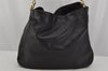 Authentic GUCCI Vintage Bamboo 2Way Shoulder Hand Bag Leather Black Junk 0673K