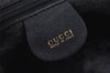 Authentic GUCCI Vintage Bamboo 2Way Shoulder Hand Bag Leather Black Junk 0673K