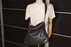 Authentic GUCCI Vintage Bamboo 2Way Shoulder Hand Bag Leather Black Junk 0673K