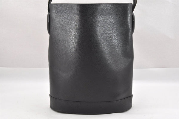 Authentic GUCCI Vintage Shoulder Bag Purse Leather Black 0674J