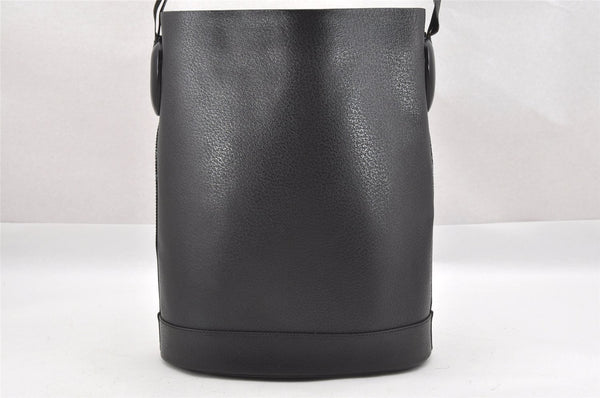 Authentic GUCCI Vintage Shoulder Bag Purse Leather Black 0674J