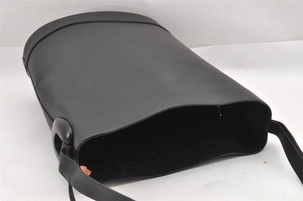 Authentic GUCCI Vintage Shoulder Bag Purse Leather Black 0674J