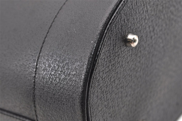 Authentic GUCCI Vintage Shoulder Bag Purse Leather Black 0674J