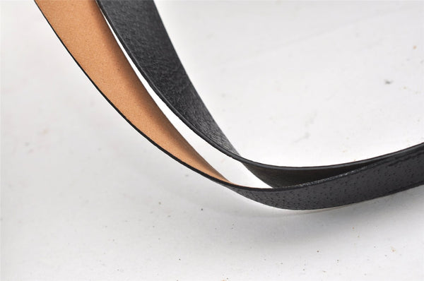 Authentic GUCCI Vintage Shoulder Bag Purse Leather Black 0674J