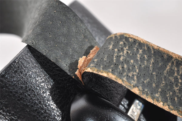 Authentic GUCCI Vintage Shoulder Bag Purse Leather Black 0674J