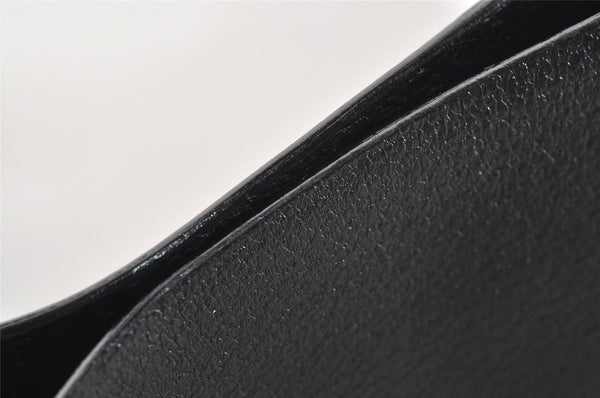 Authentic GUCCI Vintage Shoulder Bag Purse Leather Black 0674J