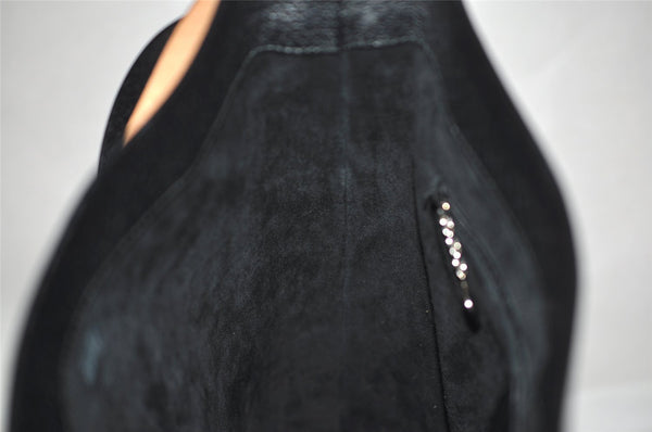 Authentic GUCCI Vintage Shoulder Bag Purse Leather Black 0674J