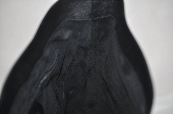 Authentic GUCCI Vintage Shoulder Bag Purse Leather Black 0674J