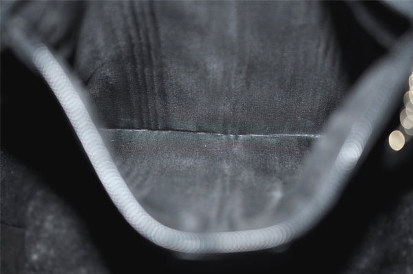 Authentic GUCCI Vintage Shoulder Bag Purse Leather Black 0674J