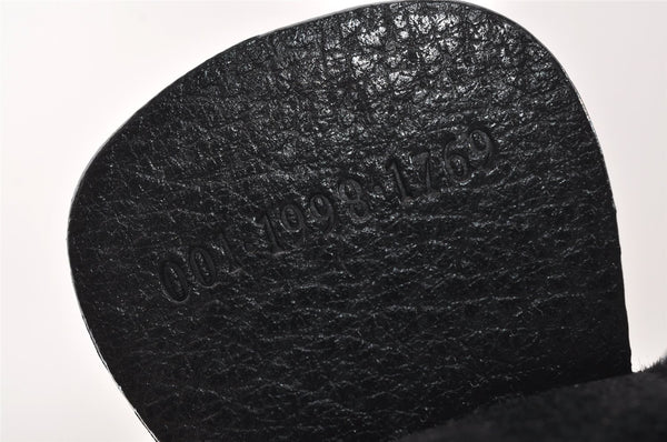 Authentic GUCCI Vintage Shoulder Bag Purse Leather Black 0674J