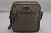 Authentic GUCCI Shoulder Cross Body Bag Purse GG PVC Leather 233268 Brown 0674K