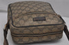 Authentic GUCCI Shoulder Cross Body Bag Purse GG PVC Leather 233268 Brown 0674K