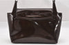 Authentic GUCCI Vintage Shoulder Hand Bag Purse Enamel Brown Junk 0676J