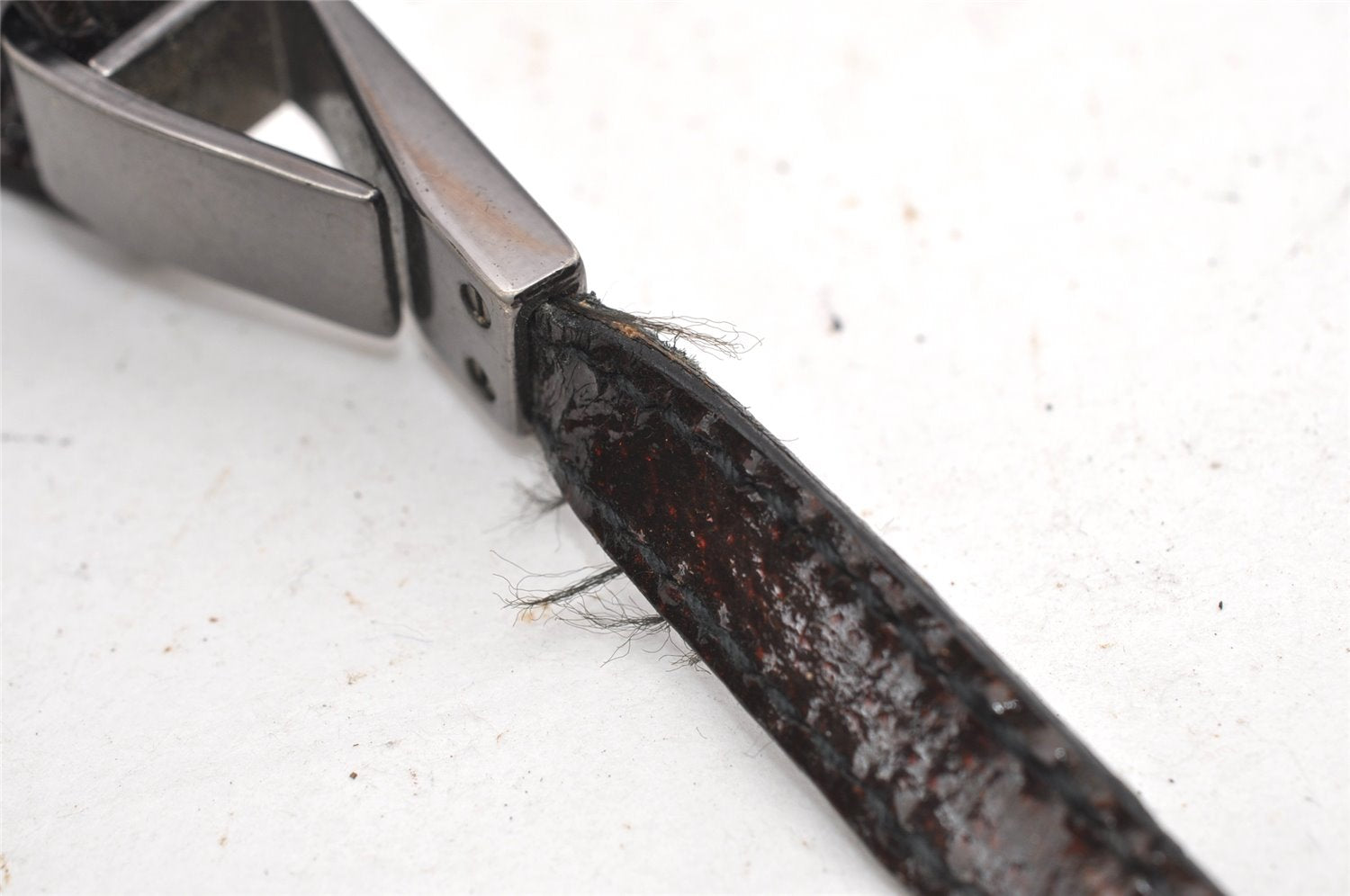 Authentic GUCCI Vintage Shoulder Hand Bag Purse Enamel Brown Junk 0676J