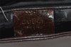 Authentic GUCCI Vintage Shoulder Hand Bag Purse Enamel Brown Junk 0676J