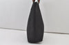 Authentic GUCCI Web Sherry Line Micro GG Canvas Leather Tote Bag Black 0677J