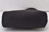 Authentic GUCCI Web Sherry Line Micro GG Canvas Leather Tote Bag Black 0677J