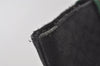 Authentic GUCCI Web Sherry Line Micro GG Canvas Leather Tote Bag Black 0677J