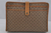 Authentic GUCCI Micro GG PVC Leather Clutch Hand Bag Purse Brown Junk 0678J