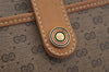 Authentic GUCCI Micro GG PVC Leather Clutch Hand Bag Purse Brown Junk 0678J