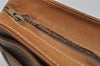 Authentic GUCCI Micro GG PVC Leather Clutch Hand Bag Purse Brown Junk 0678J