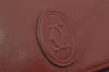 Authentic Cartier Must de Cartier Leather Shoulder Cross Bag Bordeaux Red 0678K