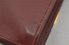 Authentic Cartier Must de Cartier Leather Shoulder Cross Bag Bordeaux Red 0678K