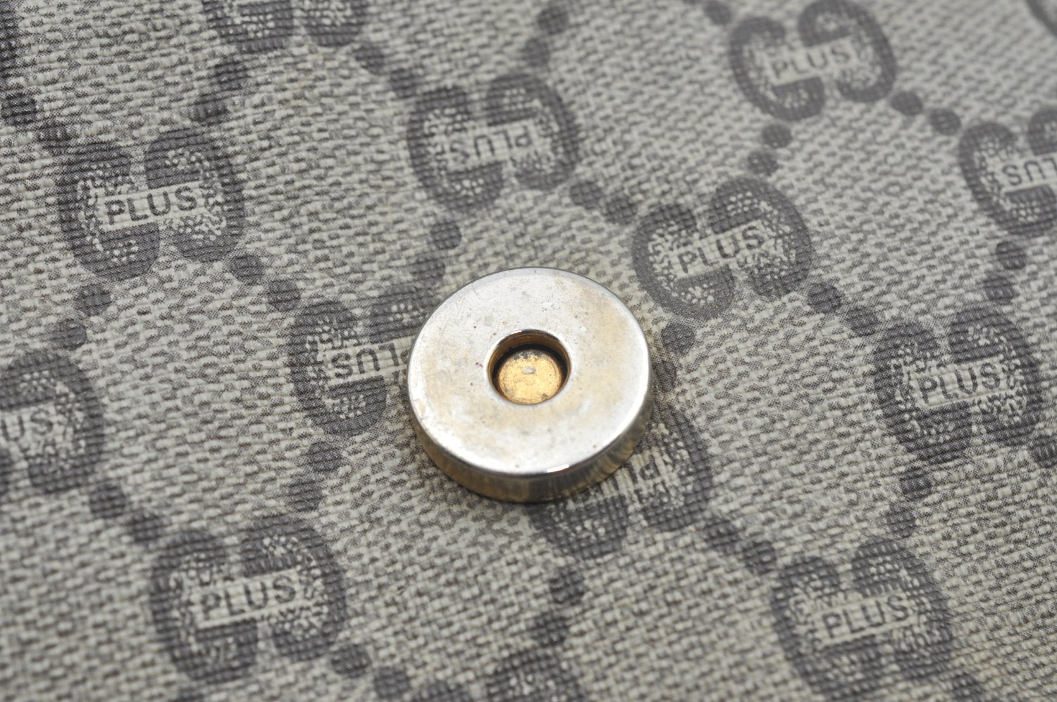 Authentic GUCCI GG Plus Clutch Hand Bag Purse GG PVC Leather Brown Junk 0679J