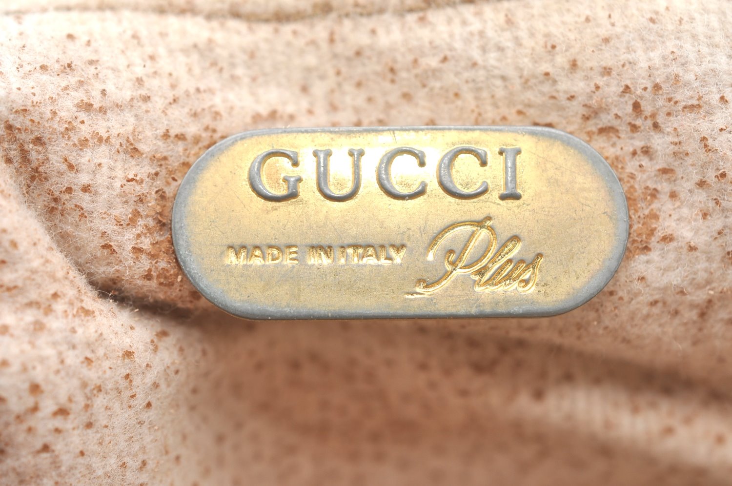 Authentic GUCCI GG Plus Clutch Hand Bag Purse GG PVC Leather Brown Junk 0679J