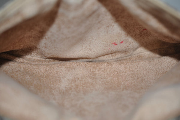 Authentic GUCCI GG Plus Clutch Hand Bag Purse GG PVC Leather Brown Junk 0679J