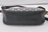 Authentic GUCCI GG Plus Shoulder Cross Body Bag PVC Leather Navy Blue Junk 0680J