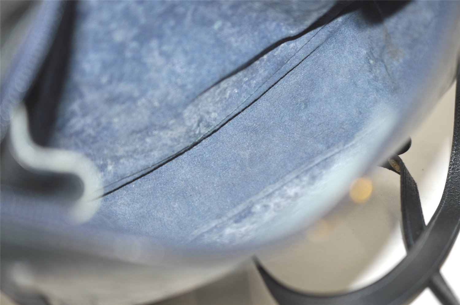 Authentic GUCCI GG Plus Shoulder Cross Body Bag PVC Leather Navy Blue Junk 0680J