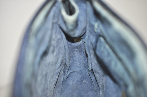 Authentic GUCCI GG Plus Shoulder Cross Body Bag PVC Leather Navy Blue Junk 0680J