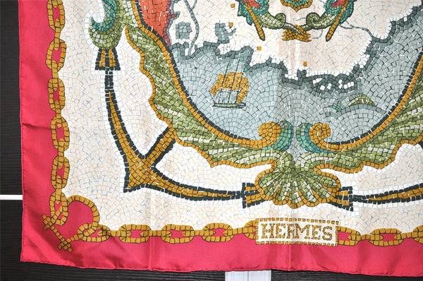 Authentic HERMES Carre 90 Scarf "PROVENCE" Silk Red 0680K