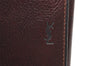 Authentic YVES SAINT LAURENT Trifold Wallet Purse Leather Brown Box 0681K