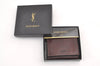 Authentic YVES SAINT LAURENT Trifold Wallet Purse Leather Brown Box 0681K