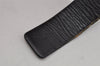 Authentic YVES SAINT LAURENT Belt Leather Size 82-87cm 32.3-34.3" Black 0682K