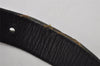 Authentic YVES SAINT LAURENT Belt Leather Size 82-87cm 32.3-34.3" Black 0682K