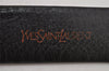 Authentic YVES SAINT LAURENT Belt Leather Size 82-87cm 32.3-34.3" Black 0682K