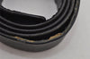 Authentic YVES SAINT LAURENT Belt Leather Size 82-87cm 32.3-34.3" Black 0682K