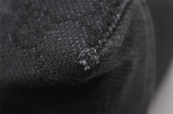 Authentic GUCCI Shoulder Hand Bag Purse GG Canvas Leather 101333 Black 0683J